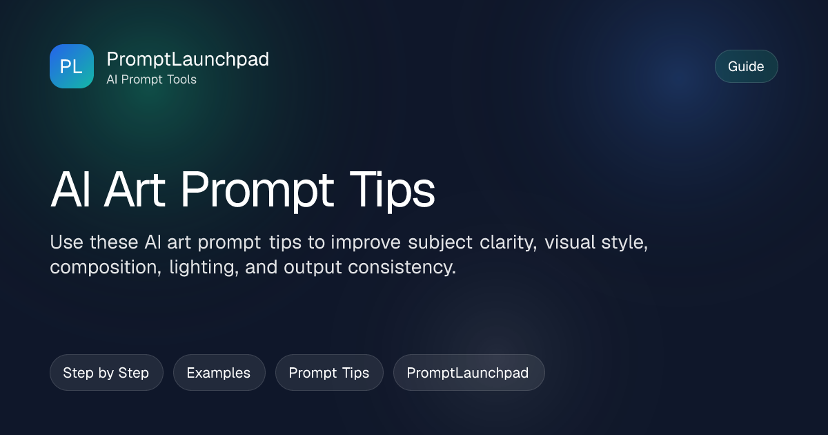AI Art Prompt Tips | PromptLaunchpad Guide